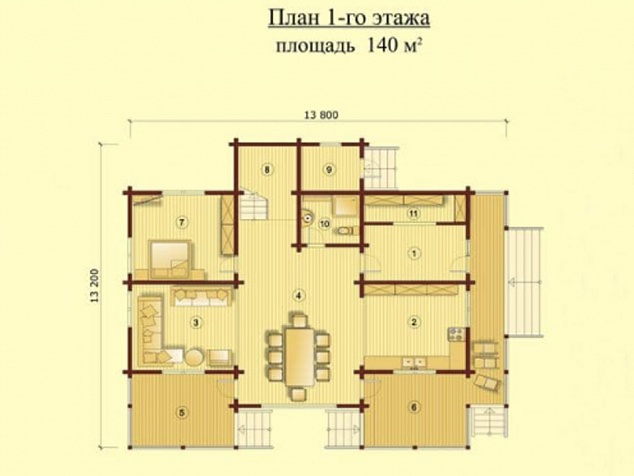 1 этаж - 140
