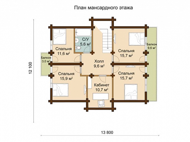 2 этаж - 84,8