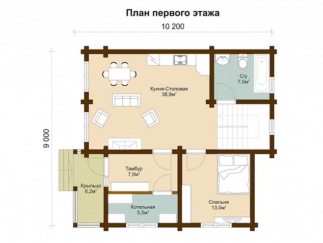 1 этаж - 91,8