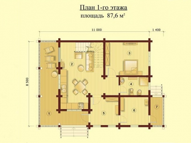1 этаж - 70
